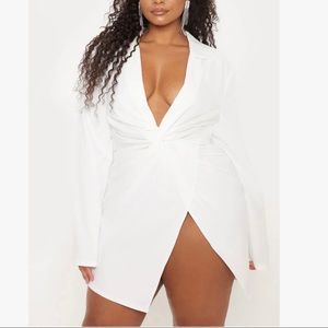 Plus size white dress